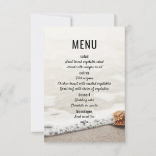 Hochzeitsmenü von Beach Waves Einladung