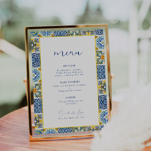 Hochzeitsmenü von Blauem Mittelmeer