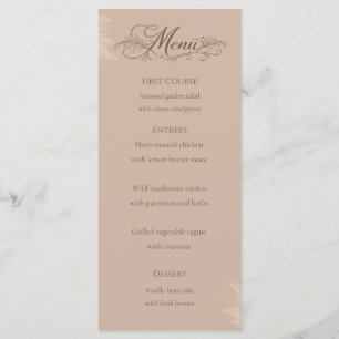 Hochzeitsmenükarte Whispering Pampas Menükarte