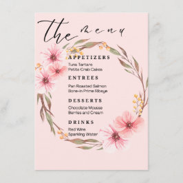 Hochzeitsmenüs Menükarte