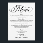 Hochzeitsmenüs | Moderne Luxustypografie (schwarz) Menükarte<br><div class="desc">Dieses moderne königliche Typografie / Kalligrafie-Design hat das Wort "Menü" an der Spitze in luxuriös elegantem schwarzen Text passt zu einer königlichen Hochzeit! Die Farbe des Designs ist Set in Schwarz, aber man kann es auf alles ändern, was man möchte, indem man einfach die Hintergrundfarbe ändert. **WIE SIE IHRE DESIGN-FARBE...</div>