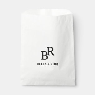 Hochzeitsmonogramm Elegante Minimalistische Gesche Geschenktütchen