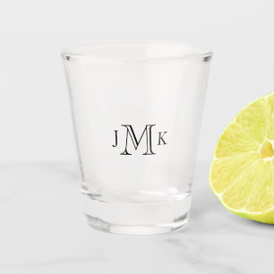 Hochzeitsmonogramm schnapsglas