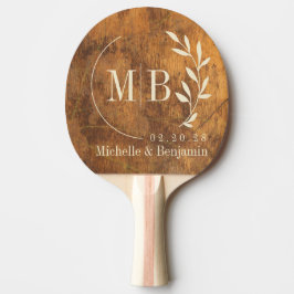 Hochzeitsmonogramm Schneidbrettblatt Tischtennis Schläger