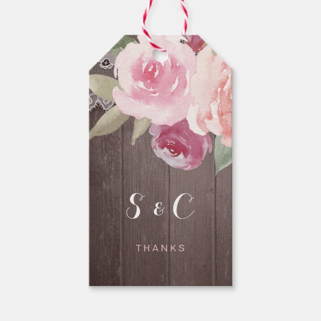 Hochzeitsmonographie Geschenkanhänger (Vorderseite)