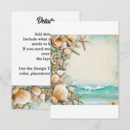 Hochzeitsmuscheln am Strand 1 Begleitkarte