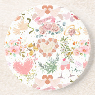 Hochzeitsmuster Getränkeuntersetzer