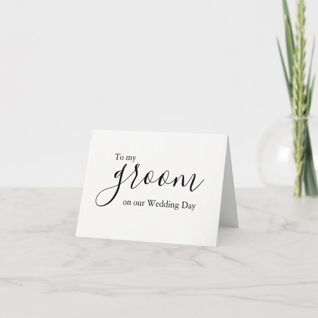 Hochzeitsnachricht an Groom Card Liebe Karte (Vorderseite)