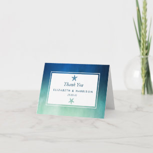 Hochzeitsnacht am Strand von Starfish Dankeskarte