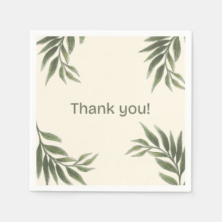 Hochzeitsnacken mit Olivenmotiven Serviette