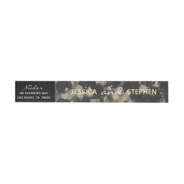 Hochzeitsnadel Wrap Label Shades of Gold N Black