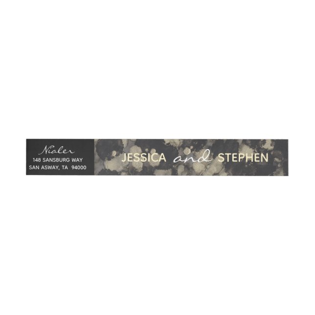 Hochzeitsnadel Wrap Label Shades of Gold N Black (Person)