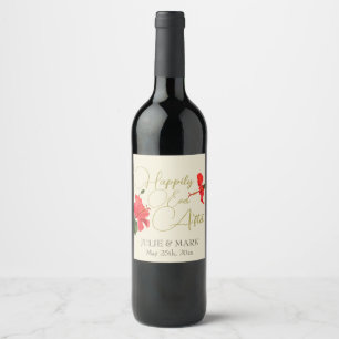 Hochzeitsnahrung für Wein mit rotem Hibiskus Weinetikett