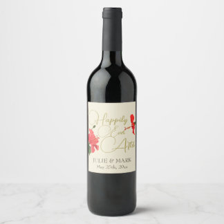 Hochzeitsnahrung für Wein mit rotem Hibiskus Weinetikett