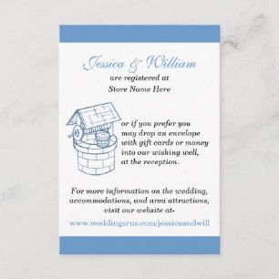 Hochzeitsnahrung & Website Custom Card Begleitkarte