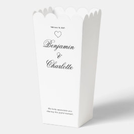 Hochzeitsname Datum mit Süßherz-Stil Popcorn Geschenkschachtel