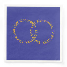 Hochzeitsnamen in Kreisen Navy Blau