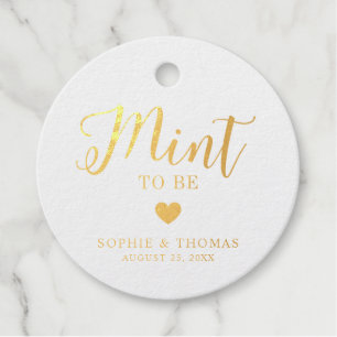 Hochzeitsneigung als Foil Geschenkanhänger