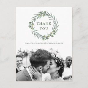Hochzeitsolive. Botanisch italien danke Postkarte