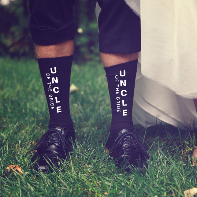 HochzeitsOnkel der Personalisierte Black Socken (Von Creator hochgeladen)