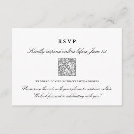 Hochzeitsonline RSVP-Karte Elegante QR-Code-Karte Begleitkarte
