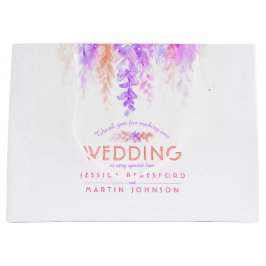 Hochzeitsorange, pinkfarbene violette Blumen Gefal Große Geschenktüte