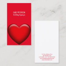 Hochzeitsorganisator rotes Herz 3D