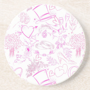 Hochzeitsornament Muster 02 Getränkeuntersetzer