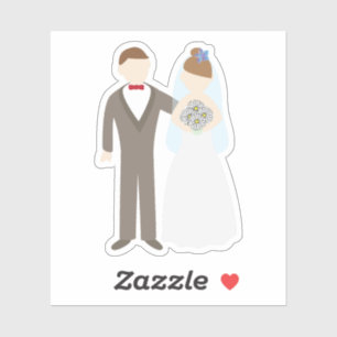 Hochzeitspaar Aufkleber
