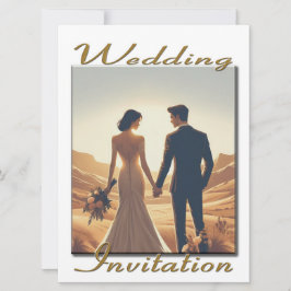 Hochzeitspaar bei Sonnenuntergang Einladung