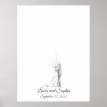 Hochzeitspaar Fingerabdruck Gästebuch
