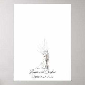 Hochzeitspaar Fingerabdruck Gästebuch