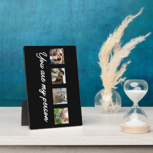 Hochzeitspaar-Foto-Collage Jubiläum Fotoplatte