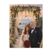 Hochzeitspaar-Foto Mittelgang Save-the-Date