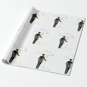 Hochzeitspaar Frisch verheiratet chic Geschenkpapi Geschenkpapier