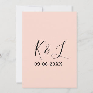 Hochzeitspaar Name Buchstabe Datum rote Pastell Hi Einladung