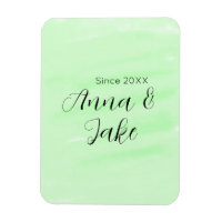 Hochzeitspaar Name Datum grün Wasserfarbe Pastell