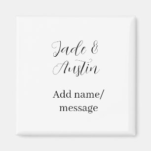 Hochzeitspaar Name Nachricht Datum romantisch eleg Magnet
