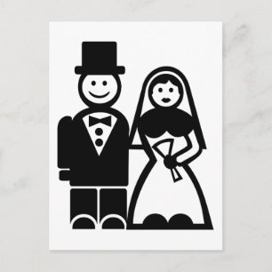 Hochzeitspaar Postkarte