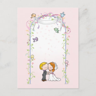 Hochzeitspaar Postkarte