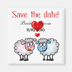 Hochzeitspaar, Save the Date Magnet