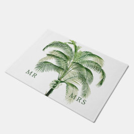 Hochzeitspalme Tree Elegante Modernes Chic Momento Fußmatte