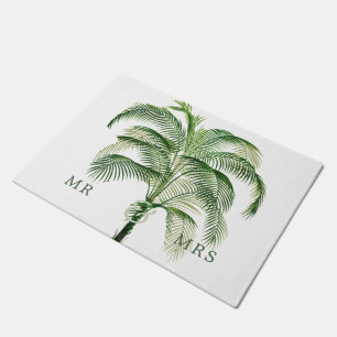 Hochzeitspalme Tree Elegante Modernes Chic Momento Fußmatte