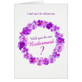 Hochzeitspanik lila werden Sie unsere Brautjungfra