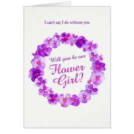 Hochzeitspanik lila, wirst du meine Blume sein?