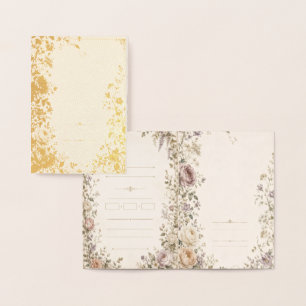 Hochzeitspapeterie im Stil eines Vintage-Gartens Folienkarte