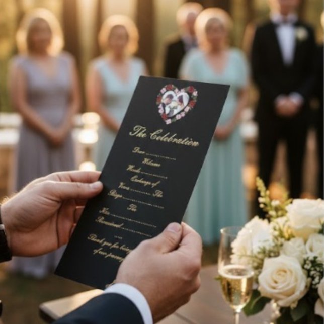 Hochzeitspapeterie - Schwarzes Hochzeitsprogramm  (Von Creator hochgeladen)
