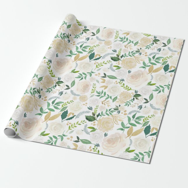Hochzeitspapier Große Blüte Geschenkpapier (Ungerollt)
