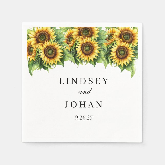 Hochzeitspapier Napkins Serviette (Vorderseite)