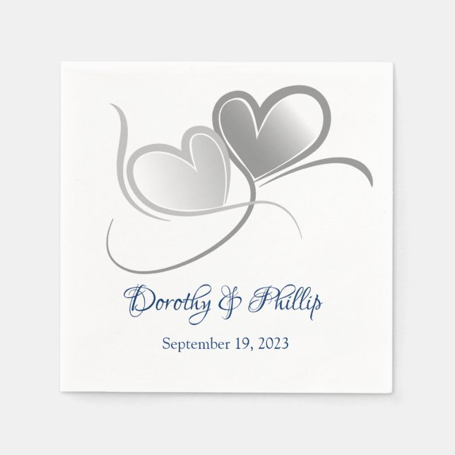 Hochzeitspapier Napkins Serviette (Vorderseite)